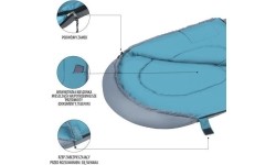 Śpiwór Nils Camp NC2008, szaro-zielony, rozmiar M