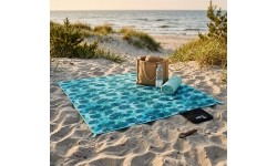 NC2224 TURQUOISE PICNIC BLANKET 200 x 200 PE ALU NILS CAMP
