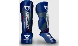 Ringhorns Charger by Venum Shin Guards - Navy Blue/Red