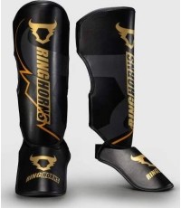 Ringhorns Charger by Venum Shin Guards - Black/Gold