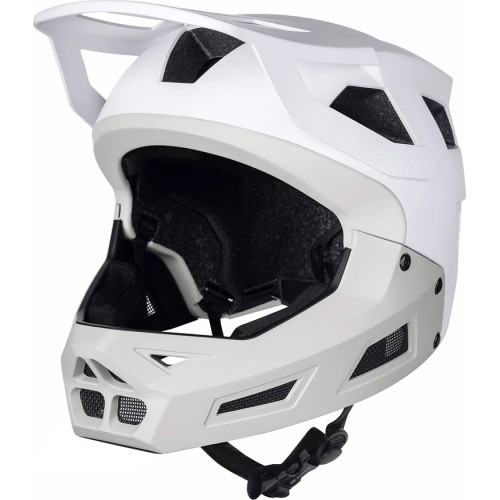 Šalmas FORCE Drop Downhill // dydis: S-M (55-58 cm) (balta/pilka)