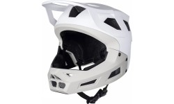 Šalmas FORCE Drop Downhill // dydis: S-M (55-58 cm) (balta/pilka)