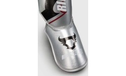 Ringhorns Charger by Venum Shin Guards - Silver/Black