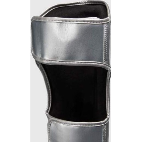 Ringhorns Charger by Venum Shin Guards - Silver/Black