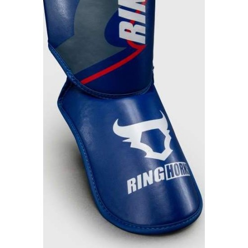 Ringhorns Charger by Venum Shin Guards - Navy Blue/Red