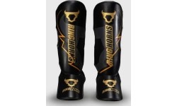 Ringhorns Charger by Venum Shin Guards - Black/Gold