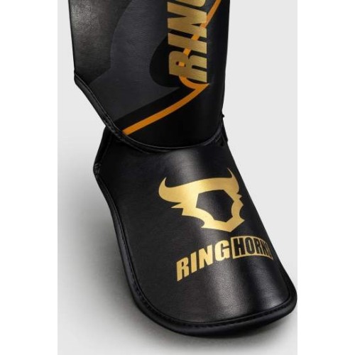 Ringhorns Charger by Venum Shin Guards - Black/Gold