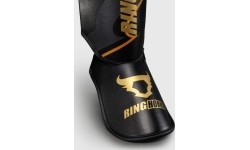 Ringhorns Charger by Venum Shin Guards - Black/Gold