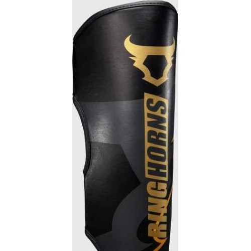 Ringhorns Charger by Venum Shin Guards - Black/Gold