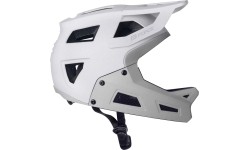 Šalmas FORCE Drop Downhill // dydis: S-M (55-58 cm) (balta/pilka)
