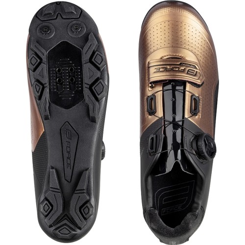 Buty FORCE Virtuoso MTB/Gravel // rozmiar: 45 (czarny/brązowy)