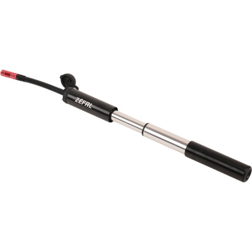 Pompka ręczna Zéfal Gravel Mini Pump, 80 PSI / 5,5 bar, z wężykiem AV/FV, aluminiowa