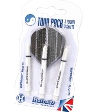 Dart Shaft & Flight Set Harrows Twin Pack Medium - White