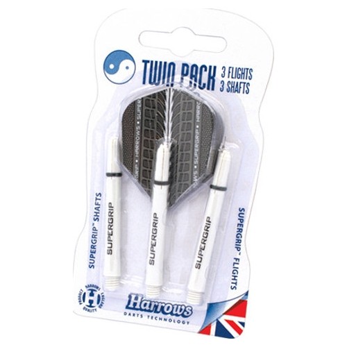 Dart Shaft & Flight Set Harrows Twin Pack Medium - White