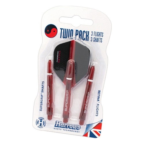 Dart Shaft & Flight Set Harrows Twin Pack Medium - White