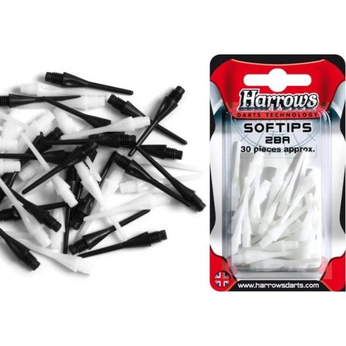 Dart Tips Harrows Dimple Soft 2BA – 30 Pcs. - White