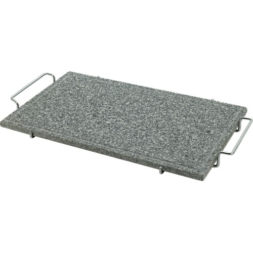 Grilovací deska žulová GRANIT XL s drážkou a držákem 50x30x1,65cm