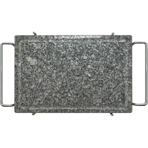 Grilovací deska žulová GRANIT L s drážkou a držákem 30x20x1,65cm