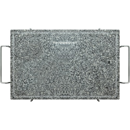 Grilovací deska žulová GRANIT XL s drážkou a držákem 50x30x1,65cm