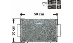 Grilovací deska žulová GRANIT XL s drážkou a držákem 50x30x1,65cm