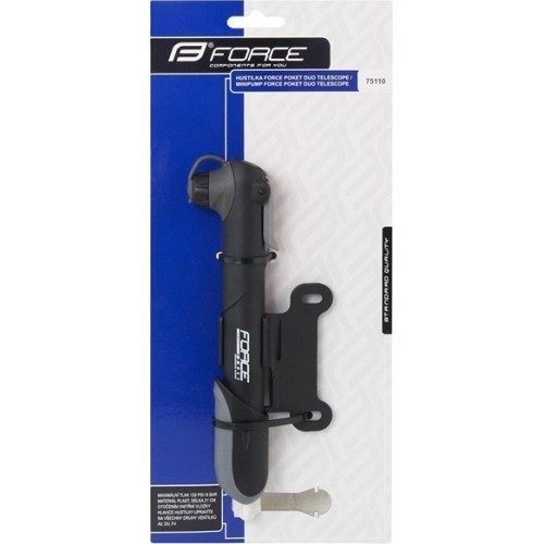 Pompka ręczna FORCE Pocket Duo teleskopowa 8 bar (plastik/aluminium)