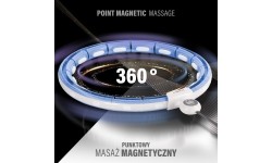 ZESTAW HULA HOOP MAGNETYCZNY NIEBIESKI HHM15 Z OBCIĄŻNIKIEM + LICZNIK HMS + WSPORNIK TALII BR163 CZERWONY