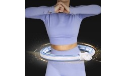 ZESTAW HULA HOOP MAGNETYCZNY NIEBIESKI HHM15 Z OBCIĄŻNIKIEM + LICZNIK HMS + WSPORNIK TALII BR163 CZERWONY