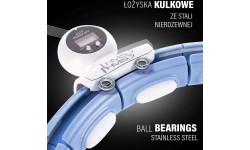 ZESTAW HULA HOOP MAGNETYCZNY NIEBIESKI HHM15 Z OBCIĄŻNIKIEM + LICZNIK HMS + WSPORNIK TALII BR163 CZERWONY