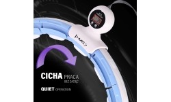 ZESTAW HULA HOOP MAGNETYCZNY NIEBIESKI HHM15 Z OBCIĄŻNIKIEM + LICZNIK HMS + WSPORNIK TALII BR163 CZERWONY