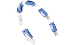 ZESTAW HULA HOOP MAGNETYCZNY NIEBIESKI HHM15 Z OBCIĄŻNIKIEM + LICZNIK HMS + WSPORNIK TALII BR163 CZERWONY