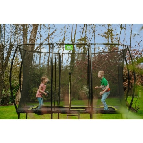 Trampolina z siatką Exit Silhouette 244x366cm - Czarna