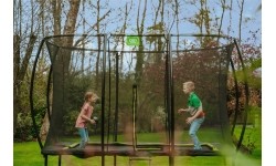 Trampolina z siatką Exit Silhouette 244x366cm - Czarna