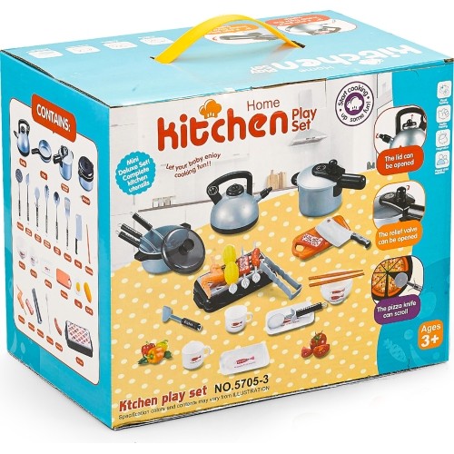 EcoToys zestaw garnków i akcesoriów kuchennych dla dzieci