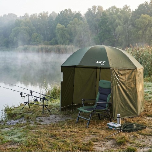 NC4702 PARASOL WĘDKARSKI Z BOCZNĄ OSŁONĄ NILS CAMP