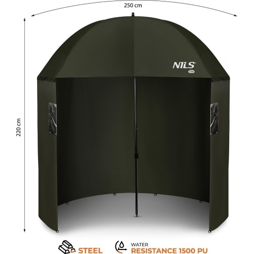 NC4702 PARASOL WĘDKARSKI Z BOCZNĄ OSŁONĄ NILS CAMP