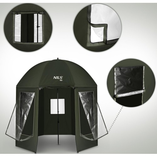 NC4701 FISHING UMBRELLA WITH FULL COVER NILS CAMP
