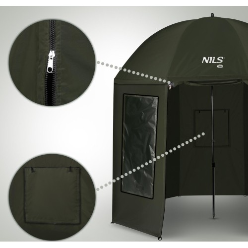 NC4701 FISHING UMBRELLA WITH FULL COVER NILS CAMP