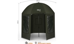 NC4701 FISHING UMBRELLA WITH FULL COVER NILS CAMP