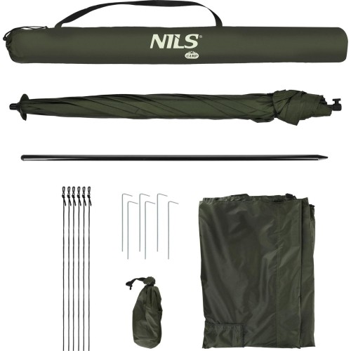 NC4701 FISHING UMBRELLA WITH FULL COVER NILS CAMP