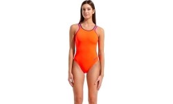 W Solid Double Cross Back Bright Coral-Plum-Very Fuchsia 34 - 499