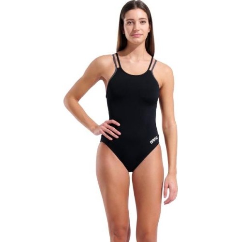 W Solid Double Cross Back Black-Asphalt-Black 34 - 555
