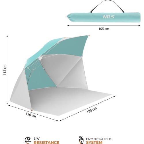 NC4803 2-IN-1 BEACH UMBRELLA AND WINDBREAK NILS