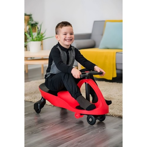 Grawitacyjny pojazd dla dzieci z kołami LED, czerwony ECOTOYS