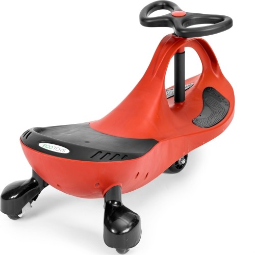 Grawitacyjny pojazd dla dzieci z kołami LED, czerwony ECOTOYS