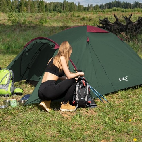 NC6013 GREEN-RED CAMPING TENT ROCKER NILS CAMP