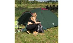 NC6013 GREEN-RED CAMPING TENT ROCKER NILS CAMP