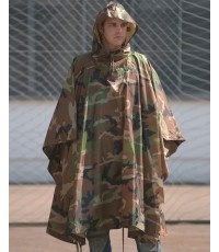Poncho przeciwdeszczowe MIL-TEC Ripstop, Woodland