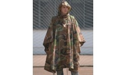 Poncho przeciwdeszczowe MIL-TEC Ripstop, Woodland