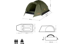 Namiot turystyczny Nils Camp Hiker NC6010, khaki