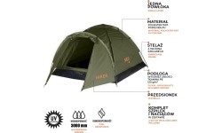 Namiot turystyczny Nils Camp Hiker NC6010, khaki